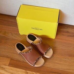 Swedish Hasbeens Clog Slide Sandals Size‎ 38
